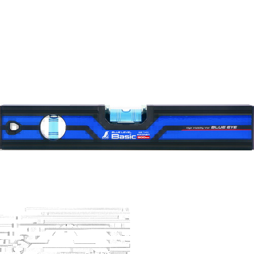 シンワ測定(Shinwa Sokutei) ブルーレベル Basic 300mm マグネット付 73490