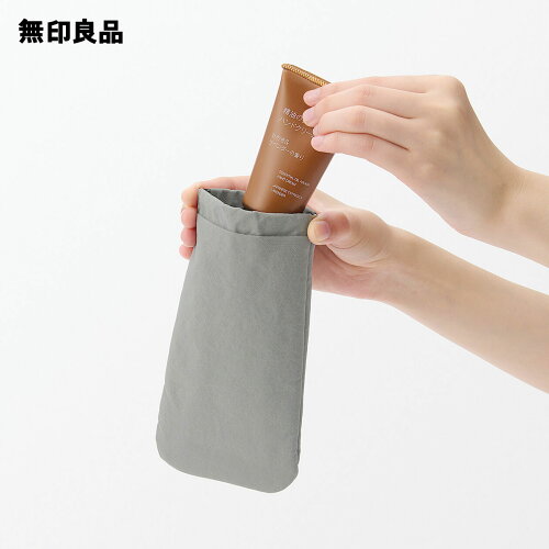 リンクルナイロン 片手で開くフラットポーチ・M 商品画像