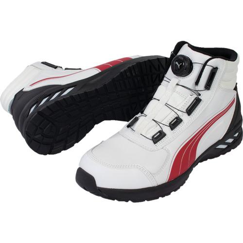 PUMA SAFETY(プーマセーフティ) 安全靴 RIDER 2.0 DISC MID 白×赤 No.63.359.0 JSAA A種 ダイヤル式