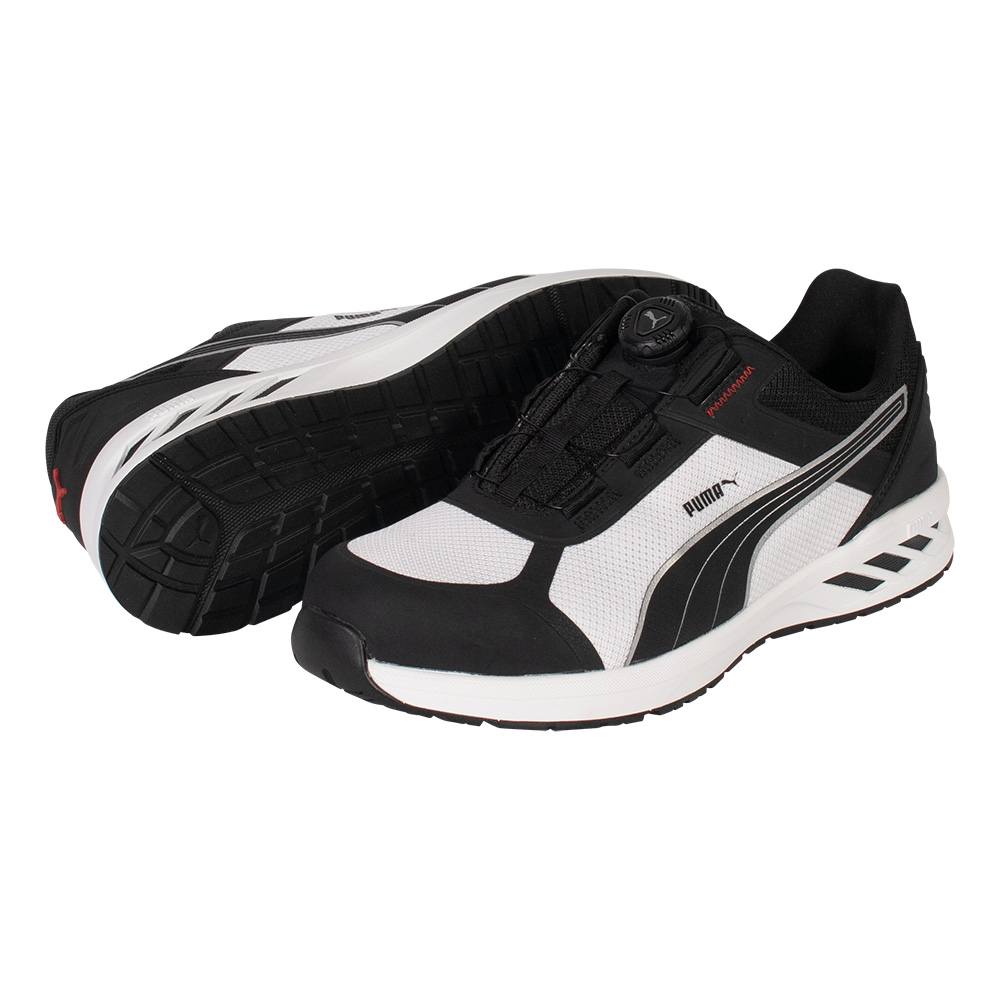 PUMA SAFETY(プーマセーフティ) 安全靴 SPRINT 2.1 DISC LOW 黒×白 No.64.403.0 JSAA A種 DISCレーシング