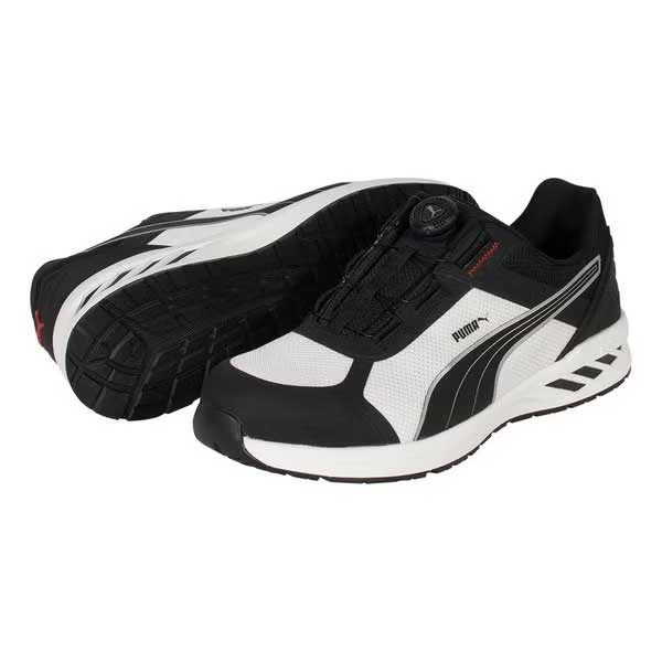 PUMA SAFETY(プーマセーフティ) 安全靴 SPRINT 2.1 DISC LOW 黒×白 No.64.403.0 JSAA A種 DISCレーシング